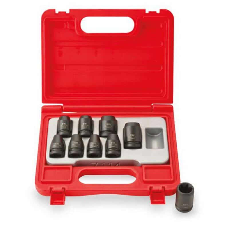 Beställ hylsset 1/2″ Drive 9 Piece Female Torx Set från Hylsexperten.se